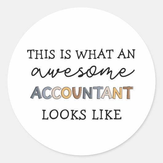 Sticker Rond Comptable Funny Awesome Comptable CPA Don (Devant)