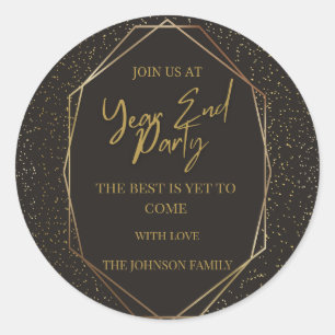 Sticker Rond Compte à rebours jusqu'en 2025 : Fêtez le Nouvel A