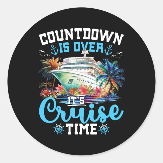 Sticker Rond Compte À Recompte Est Fini Son Temps De Croisière (Devant)