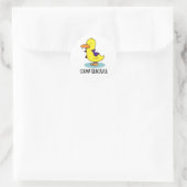 Sticker Rond Compter Quackula Drôle Canard Pun (Sac)