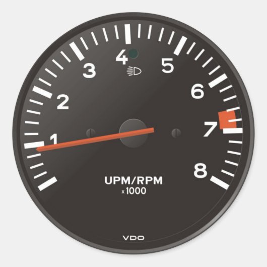Sticker Rond Compteur classique 911 rev (vieille voiture refroi (Devant)