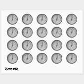 Sticker Rond Compteur de plaisir basique, vide (Feuille)