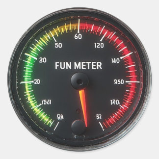 Sticker Rond Compteur de plaisir beaucoup trop excessif