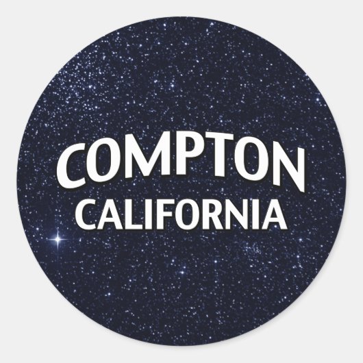 Sticker Rond Compton Californie (Devant)