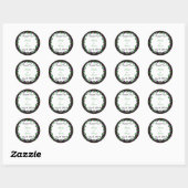 Sticker Rond Comté Cork Celtic Mariage Merci (Feuille)