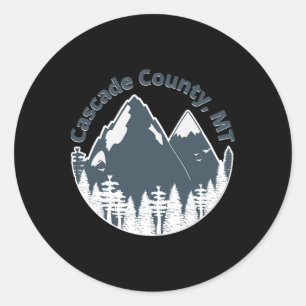 Sticker Rond Comté de Cascade Mt Randonnée en montagne Camping