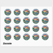 Sticker Rond Comté de Door USA (Feuille)