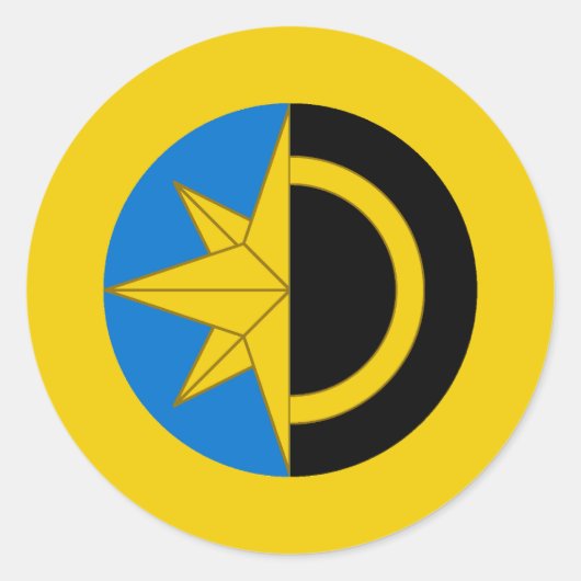 Sticker Rond Comté de l'insigne de la population des Shadowland (Devant)