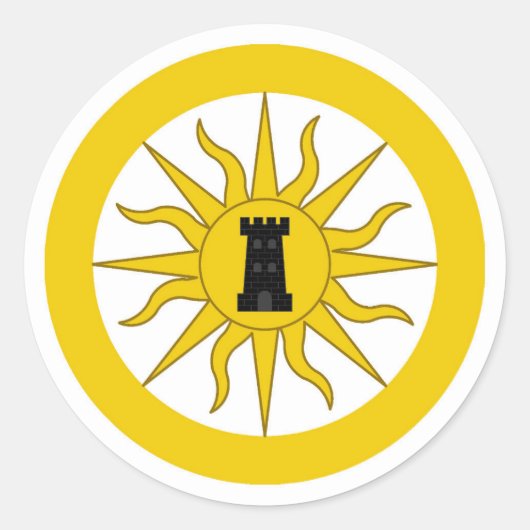 Sticker Rond Comté de Sol Haven Badge Populace (Devant)