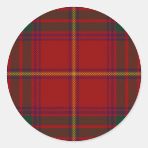Sticker Rond Comté Galway Irish Tartan