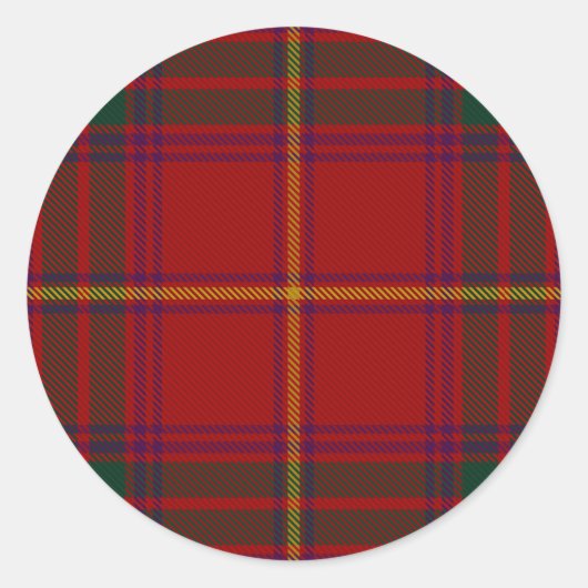Sticker Rond Comté Galway Irish Tartan (Devant)