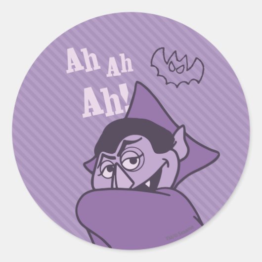 Sticker Rond Comte von Count - Ah Ah Ah Ah ! (Devant)