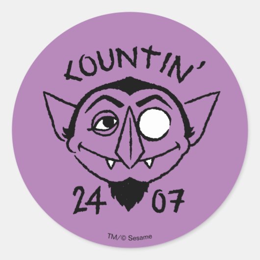 Sticker Rond Comte von Count Skate Logo - Compter 24/7 (Devant)
