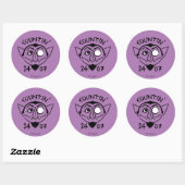 Sticker Rond Comte von Count Skate Logo - Compter 24/7 (Feuille)