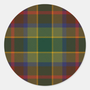 Sticker Rond Comté Waterford Irish Tartan