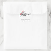 Sticker Rond Con Fusion, la fusion n'est pas con (Sac)