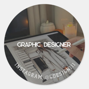 Sticker Rond Concepteur graphique
