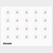 Sticker Rond Concepteur graphique de licorne de fourrageuse de (Feuille)