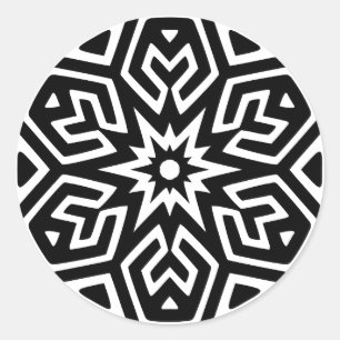 Sticker Rond Conception abstraite
