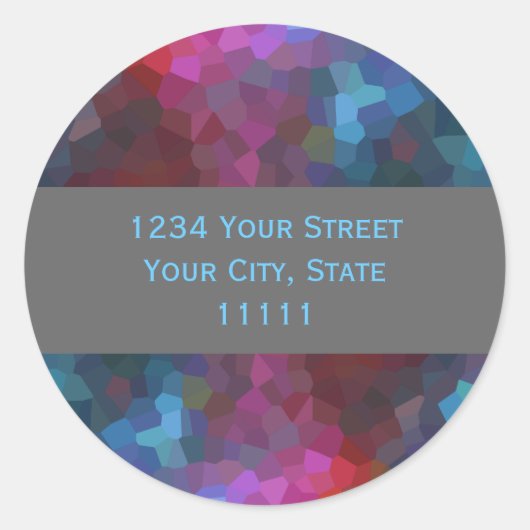 Sticker Rond Conception abstraite de l'adresse de retour (Devant)