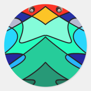 Sticker Rond Conception abstraite du cardinal en verre tendu