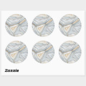 Sticker Rond Conception abstraite en marbre gris (Feuille)
