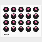 Sticker Rond Conception amusante de devis d'anxiété - Humorly R (Feuille)