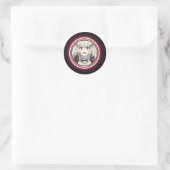 Sticker Rond Conception Animée du logo (Sac)