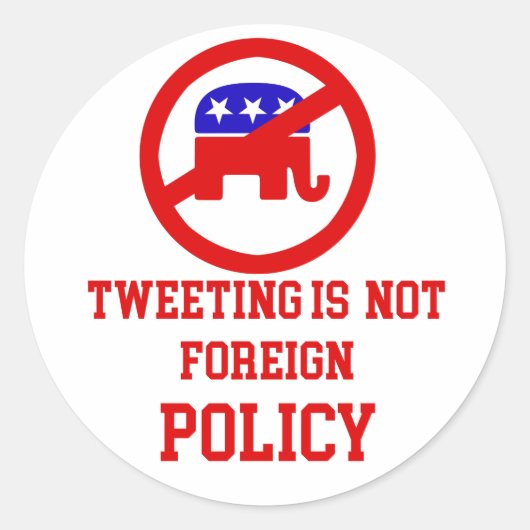 Sticker Rond Conception anti-Trump (Devant)