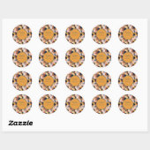 Sticker Rond Conception aquarelle tournesol (Feuille)