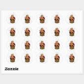 Sticker Rond conception balinaise (Feuille)