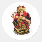 Sticker Rond conception balinaise (Devant)