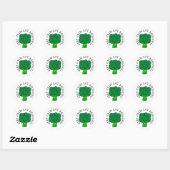 Sticker Rond Conception Brocoli (Feuille)