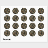 Sticker Rond Conception Camo - Cadeaux Camouflage (Feuille)