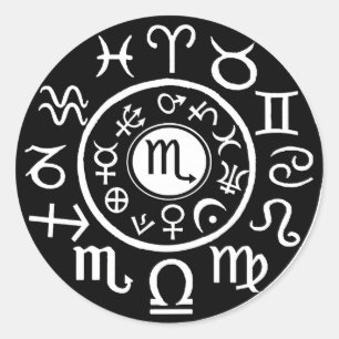 Sticker Rond Conception céleste du Scorpion