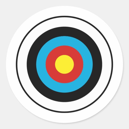 Sticker Rond Conception cible Bullseye (Devant)