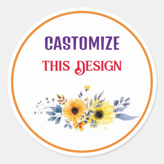 Sticker Rond Conception classique d'autocollants ronds (Devant)