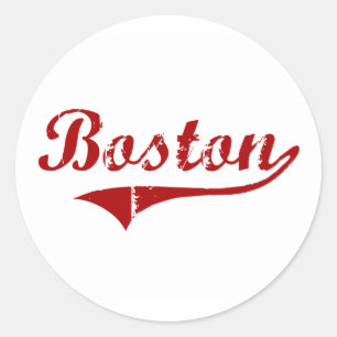 Sticker Rond Conception classique de Boston le Massachusetts