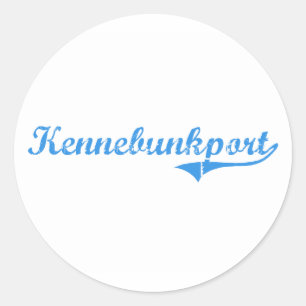 Sticker Rond Conception classique de Kennebunkport Maine