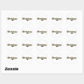 Sticker Rond Conception classique du Missouri de malle (Feuille)