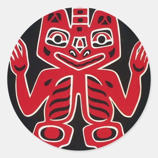 Sticker Rond Conception couvrante du ~ Alaska de Haida (Devant)