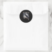 Sticker Rond Conception créative et décontractée d'un oiseau dr (Sac)