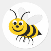 Sticker Rond Conception d'abeilles (Devant)