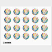 Sticker Rond Conception d'anges (Feuille)