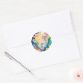 Sticker Rond Conception d'anges (Enveloppe)