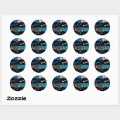 Sticker Rond Conception d'art moderne multi-panneaux d'ours Pan (Feuille)