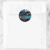 Sticker Rond Conception d'art moderne multi-panneaux d'ours Pan (Sac)