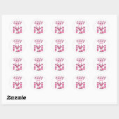 Sticker Rond conception d'autocollant de cerf mignon  (Feuille)