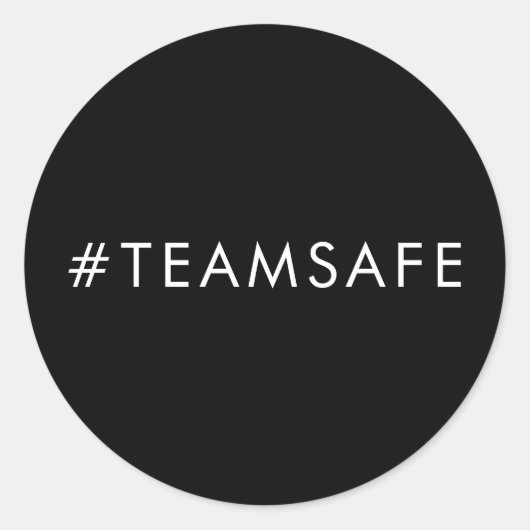 Sticker Rond Conception d'autocollant noir pour vaccin Team Vax (Devant)