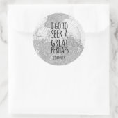 Sticker Rond Conception d'autocollants John Green Citation (Sac)